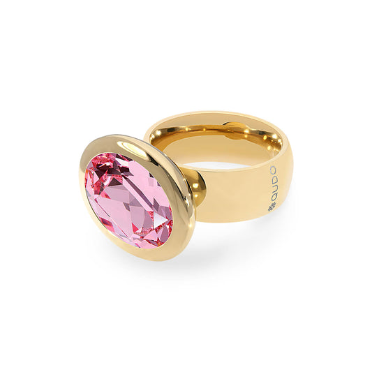 Tivola Ring Big in Gold - Light Rose
