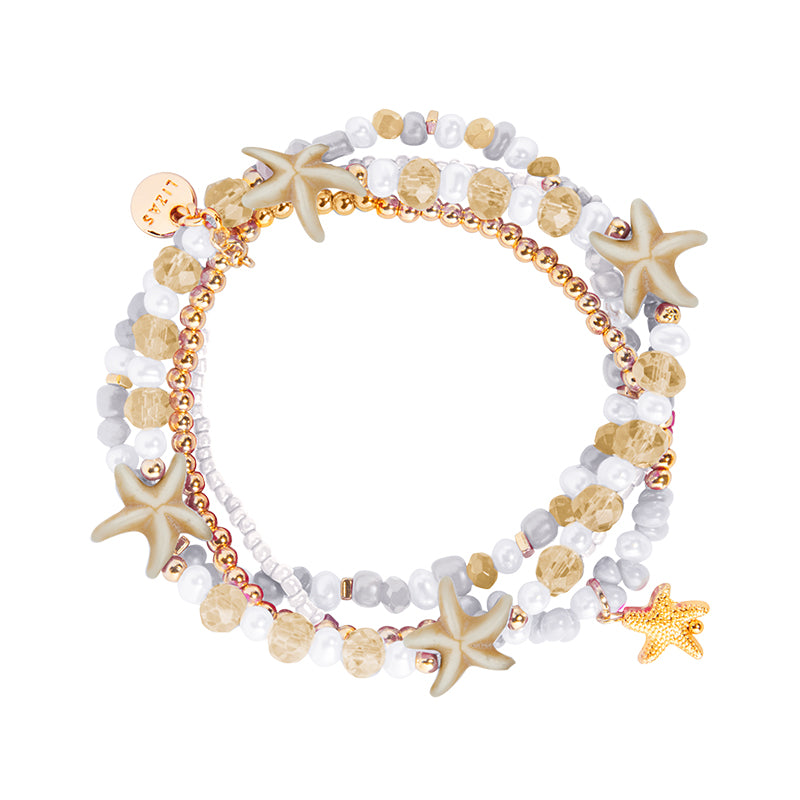 Lizas Starfish and pearl beaded bracelet