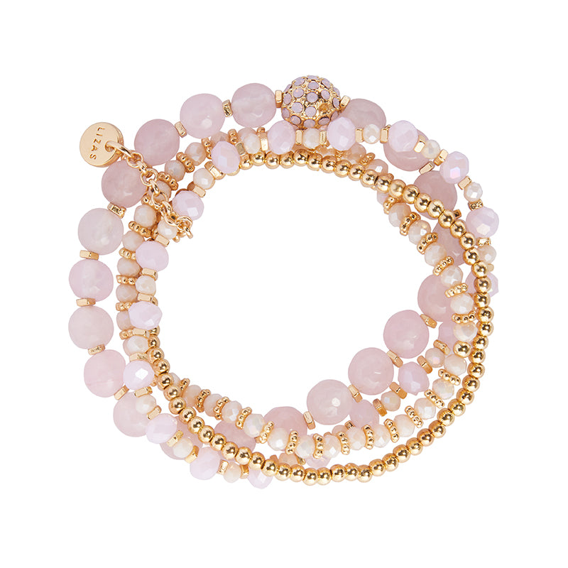 Lizas Showstopper Multi strand natural stone bracelet