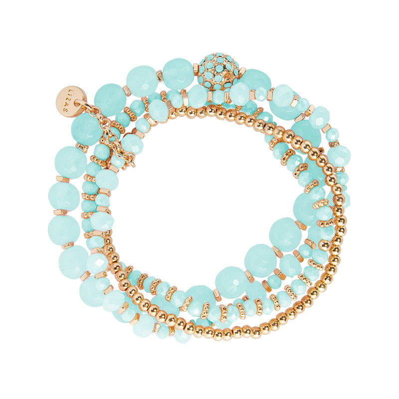 Lizas Showstopper Multi strand natural stone bracelet