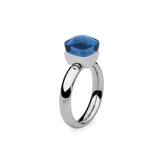 Firenze Ring in Silver - Dark Blue