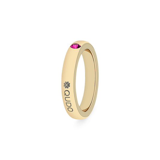 Saria Ring in Gold - Fuchsia