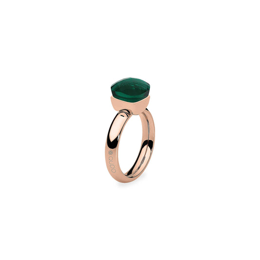 Firenze Ring in Rose Gold - Emerald