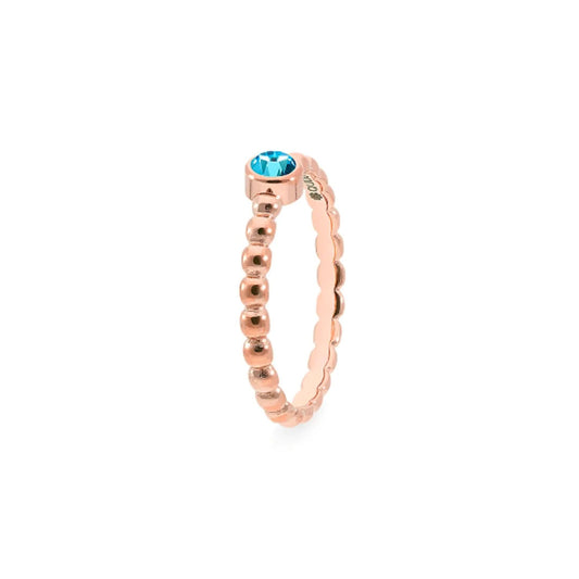 Matino Deluxe Ring in Rose Gold - Aqua