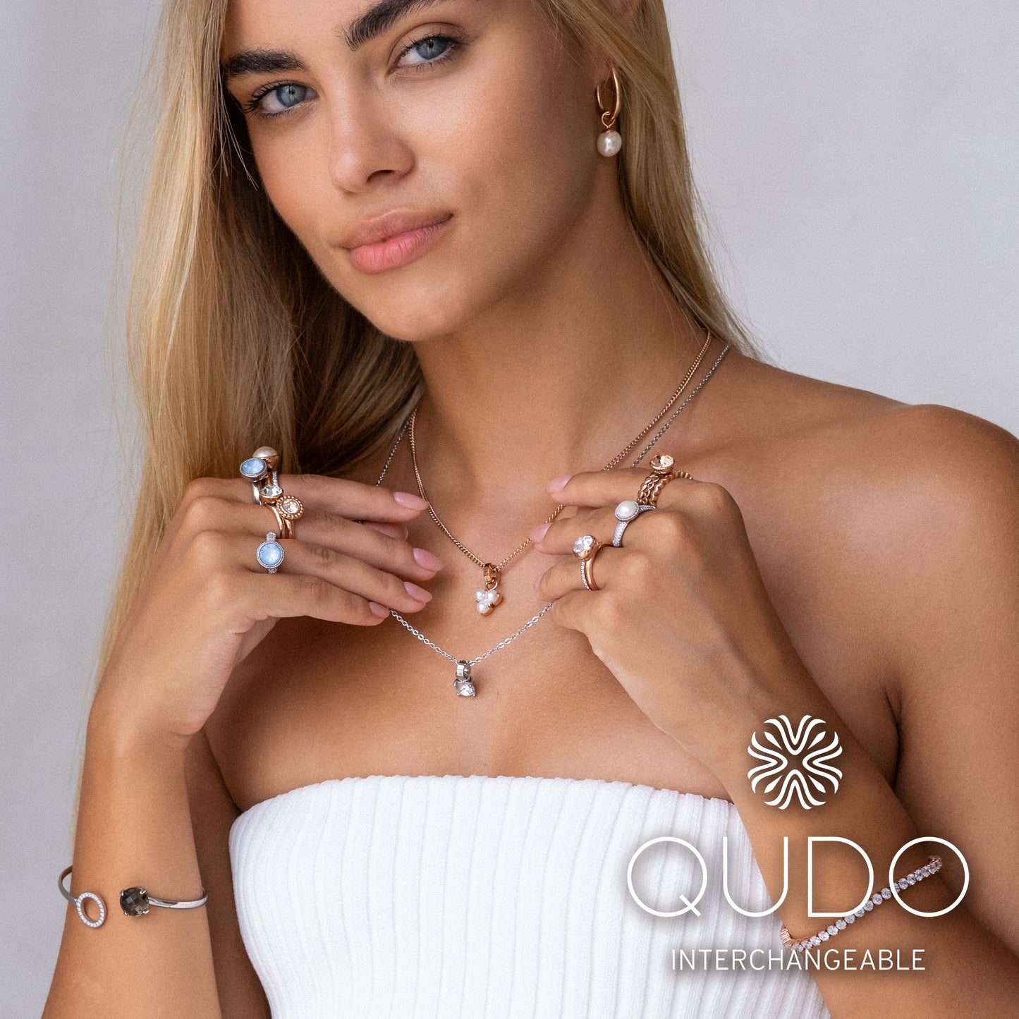 Bottone Charm in Silver