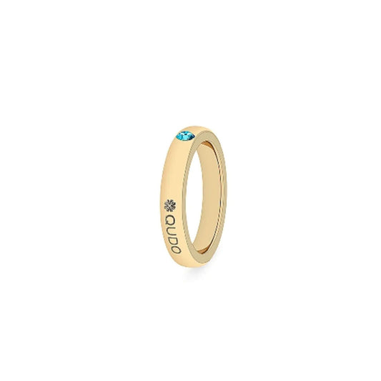 Saria Ring in Gold - Aqua