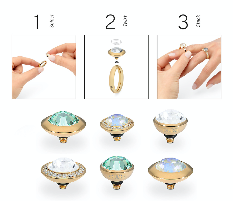 Bottone Top 10mm in Rose Gold