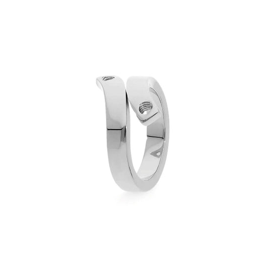 Due Ring in Polished Silver