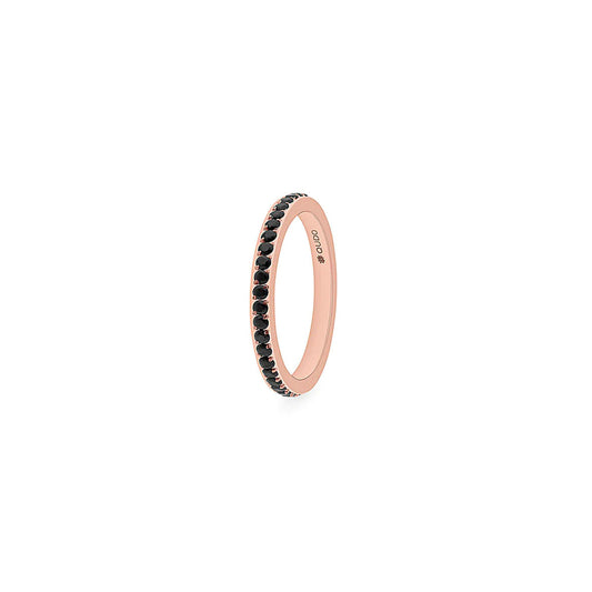 Eternity Ring Small in Rose Gold - Jet Stones