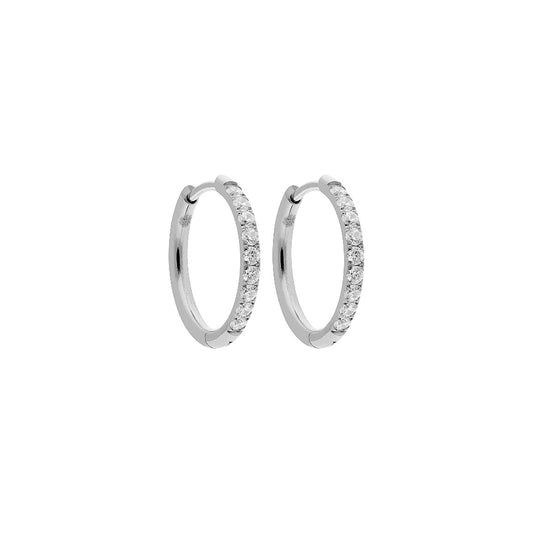 Medium Eternity Earrings in Silver