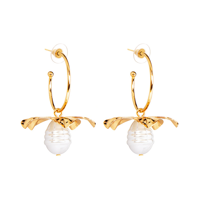 Lizas Palm tree Freshwater pearl Earrings