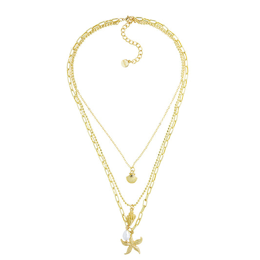 Lizas Tripple strand necklace