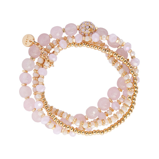 Lizas Showstopper Multi strand natural stone bracelet