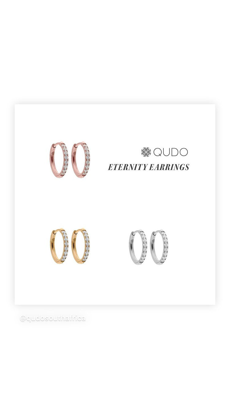 Medium Eternity Earrings in Silver