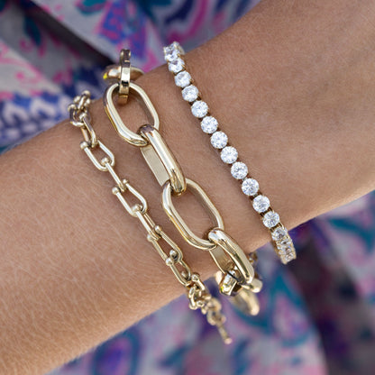 Cassio Tennis Bracelet in Rose Gold