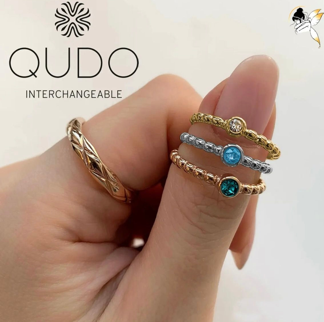 Matino Deluxe Ring in Rose Gold - Aqua