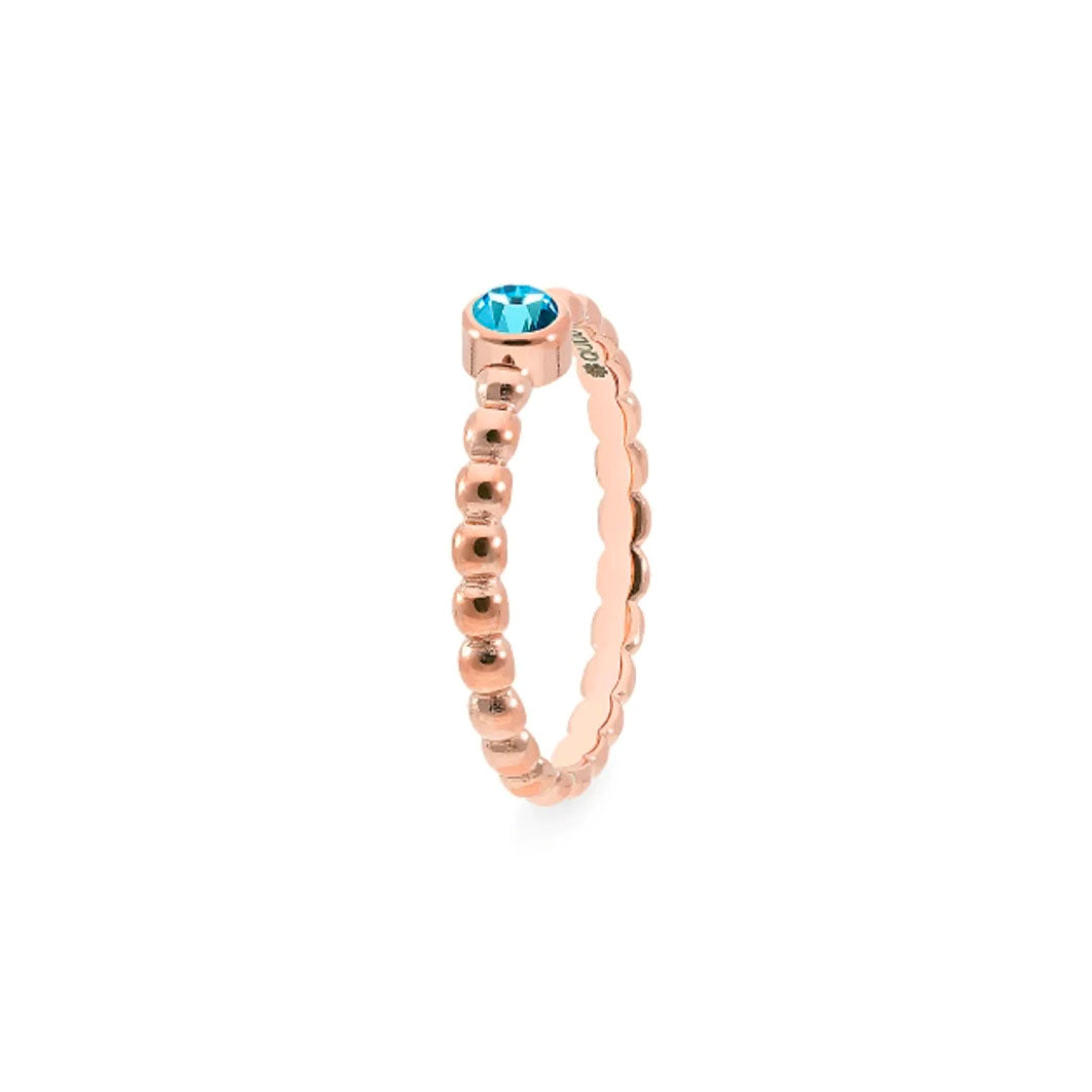 Matino Deluxe Ring in Rose Gold - Aqua