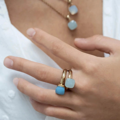 Firenze Ring in Rose Gold - Jet