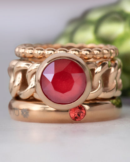 Saria Ring in Gold - Crystal