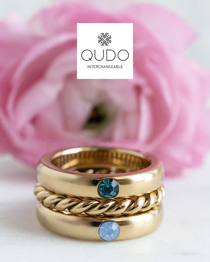 Saria Ring in Gold - Crystal