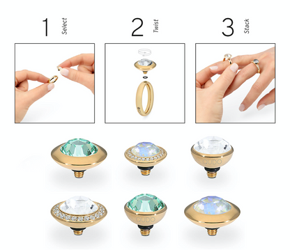 Bottone Top 10mm in Rose Gold