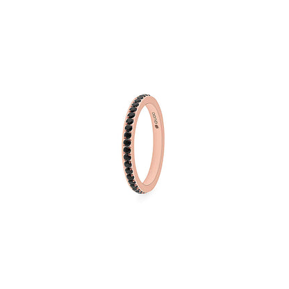 Eternity Ring Small in Rose Gold - Jet Stones